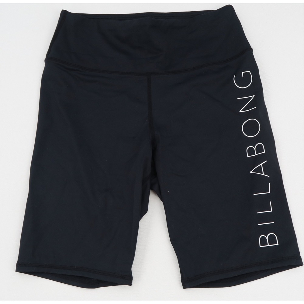 Billabong Move On Bike Shorts Black‎ High Waisted Logo  Medium